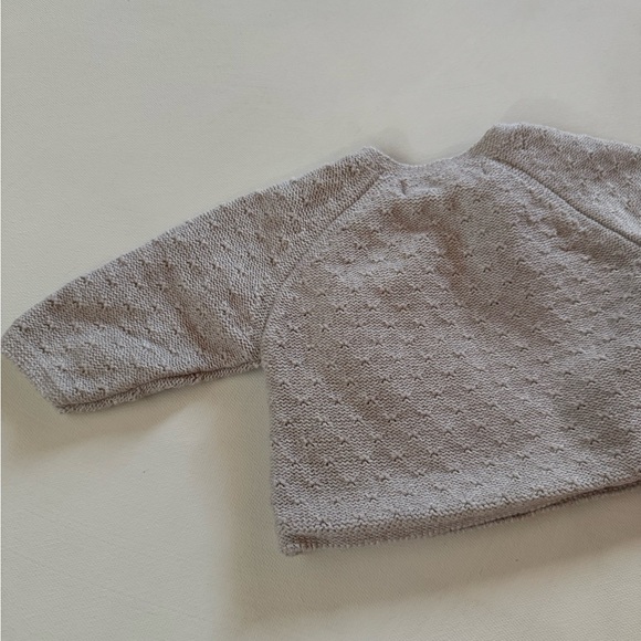 ZARA Baby Pointelle Knit Sweater – Size 0–1 Month – Beige - Picture 5 of 5